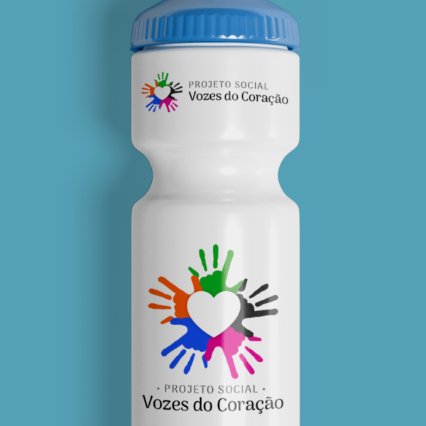 Garrafa squeeze de pástico - Vozes do Coração